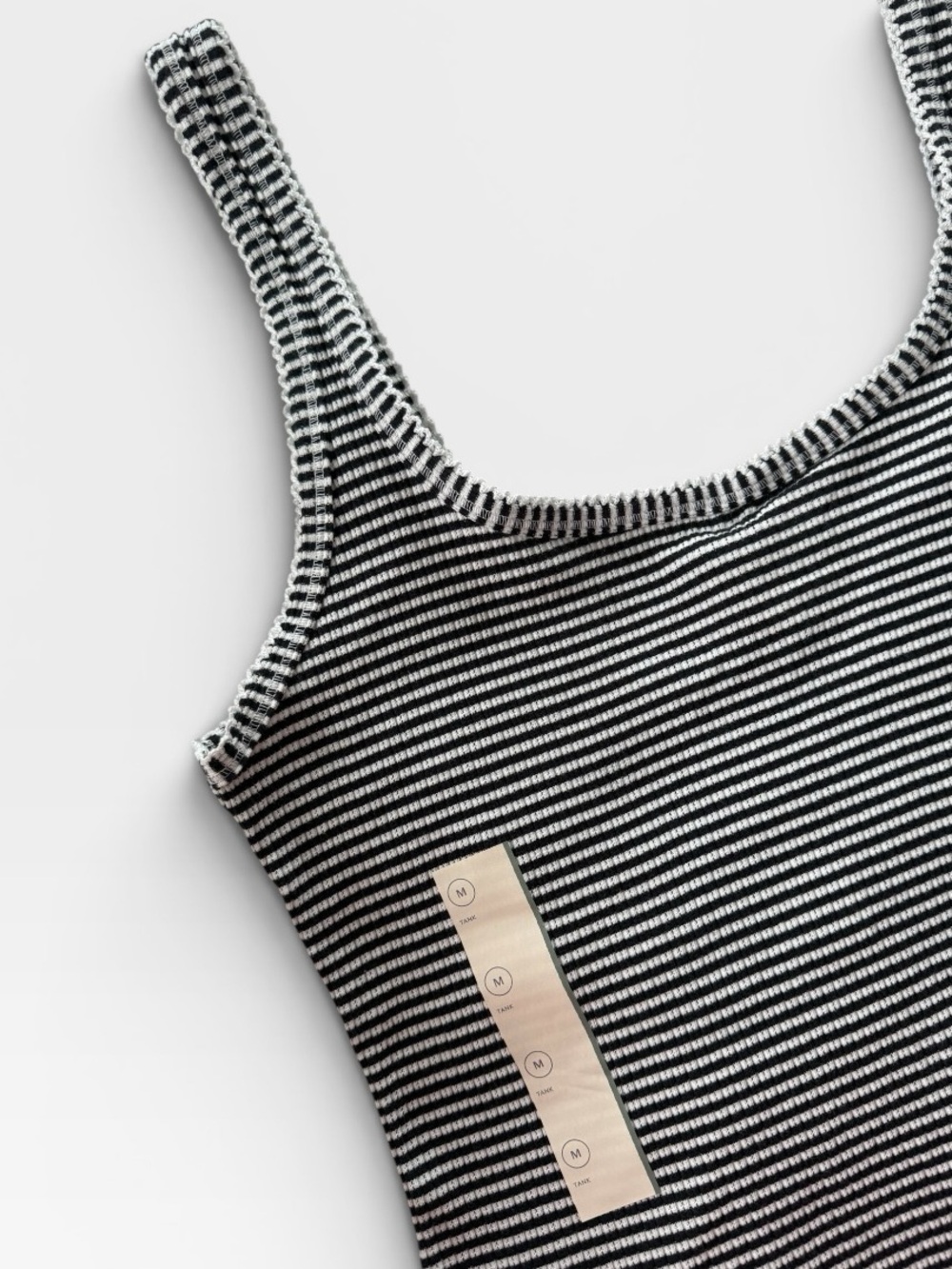 Universal Thread Textured Rib Tank Top -
 Navy Blue Striped M - Picture 3 of 8